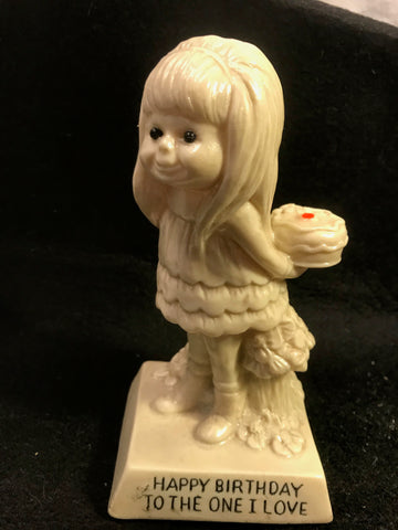 Vtg Berries Statue Sillisculpt Happy Birthday To The One I Love #719 - Cabin Fever Purveyors