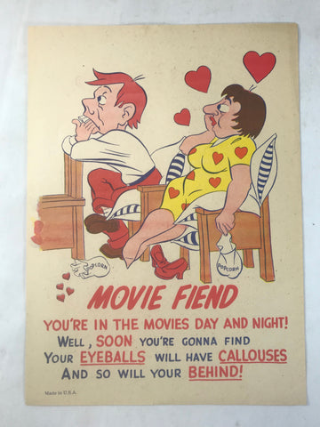 Vinegar Valentine Movie Adict Penny Dreadful Vintage Pulp Insult Comic Humor - Cabin Fever Purveyors