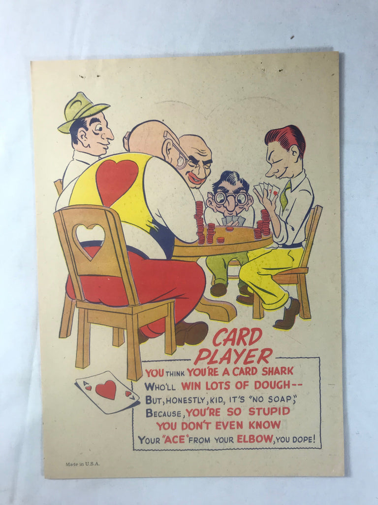 Vinegar Valentine Card Player Penny Dreadful Vintage Pulp Insult Comic Humor - Cabin Fever Purveyors