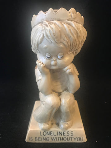Vtg Berries Statue Sillisculpt Loneliness is Being Without You 1971 - Cabin Fever Purveyors