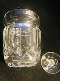 Condiment Jar w/ Lid Clear Lead Crystal Unmarked Mustard Honey Jam - Cabin Fever Purveyors