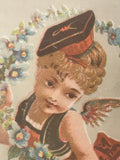 Victorian Trade Card Lancaster PA H.J. Brimmer Millinery and Notions Child Angel - Cabin Fever Purveyors