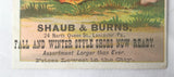 Victorian Trade Card Lancaster PA Shaub & Burns Shoes Baby Drum Queen St - Cabin Fever Purveyors