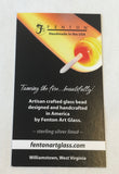 Fenton Art Glass Handpainte Bead Made in USA "Tufted Titmouse" TH Mendenhall NIP - Cabin Fever Purveyors