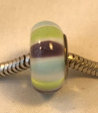 Fenton Art Glass Bead Made in USA Stripes "Cabana" Jena Blair Retired NIP - Cabin Fever Purveyors
