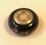 Fenton Art Glass Handpainte Bead Made in USA "Tufted Titmouse" TH Mendenhall NIP - Cabin Fever Purveyors
