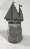 Vintage Deep Creek Lake MD Souvenir Pewter Thimble from Trading Post NOS - Cabin Fever Purveyors