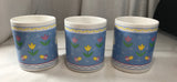 Easter Mugs Set of 3 Pastels Bunny Tulip Eggs Blue White Made in China - Cabin Fever Purveyors