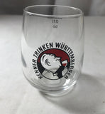 Kenner Trinken Wurttemberger Vintage Advertising Glass 2 3/4" - Cabin Fever Purveyors