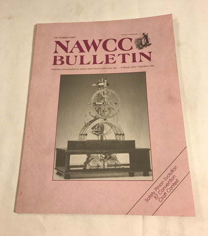 NAWCC Bulletin #250 October 1987 V 29 Safety Pinion French Clock Deuber Watch - Cabin Fever Purveyors