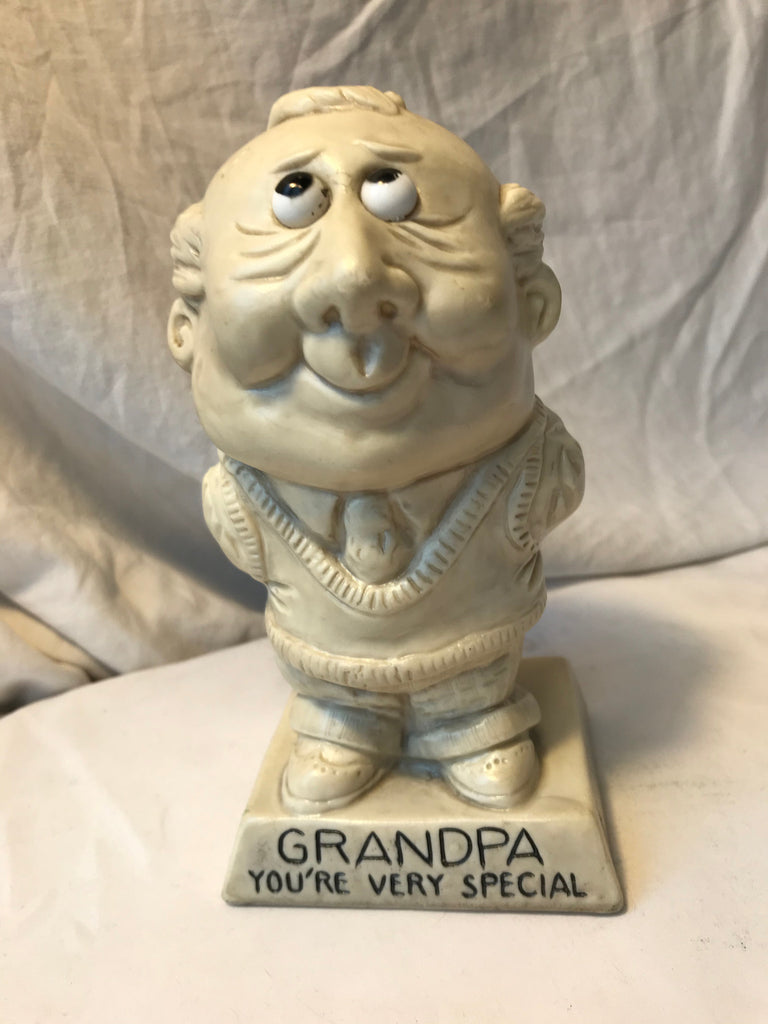 Vtg R & W Berries Statue Sillisculpt Grandpa You're Very Special 1973 #9068 - Cabin Fever Purveyors