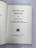 Truth and Meaning by David Greenwood Signed 1957 Philosophical HB DJ 1st Edition - Cabin Fever Purveyors