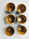 Moriyama Decanter w/ 6 Cups Brown Jug Monk Made in Japan MIJ - Cabin Fever Purveyors