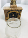 Vintage Mini Oil Lamp Fireplace Cream Shade Hurricane Enesco Made in Japan - Cabin Fever Purveyors