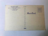 Tecumseh MO Rest Haven Court Postcard Unposted Linen 1950s Lake Norfork HWY 80 - Cabin Fever Purveyors