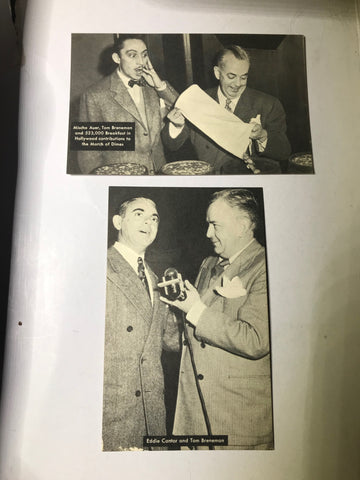Tom Breneman 2 Postcards Eddie Cantor Mischa Aver Unused 1945 Radio - Cabin Fever Purveyors