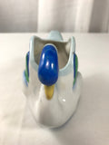 Made in Occupied Japan Swan Vintage Planter Figure Ceramic Bright Colored 3 3/4" - Cabin Fever Purveyors