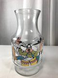 Disney Goofy Minnie Mickey Caraffe Music Keyboard Glass Vase 9" tall - Cabin Fever Purveyors