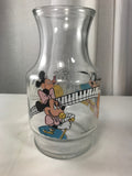 Disney Goofy Minnie Mickey Caraffe Music Keyboard Glass Vase 9" tall - Cabin Fever Purveyors